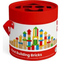 Bigjigs Toys Prvé drevené kocky a vkladačka v bubienku
