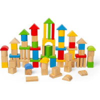 Bigjigs Toys Prvé drevené kocky a vkladačka v bubienku