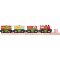 Bigjigs Rail Vianočný vláčik + 3 koľaje