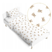 Detské bavlnené obliečky 140x200 cm BABYMAM PREMIUM - Medvedík Teddy