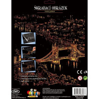 ARTLOVER Škrabací obrázok (zlatý) - Nočný pohľad na Tower Bridge