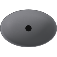 Polysan BANERA OVAL umývadlo na dosku, liaty mramor, 60x40cm, šedá mat 14397.31