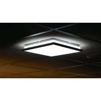 Sapho SILVER stropné LED svietidlo 28x28cm, 10W, 230V, 3000K/4000K/6500K, chróm AU478