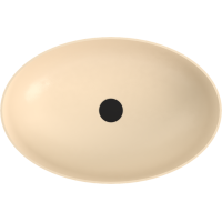 Polysan BANERA OVAL umývadlo na dosku, liaty mramor, 60x40cm, béžová mat 14397.81