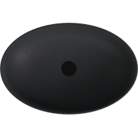 Polysan BANERA OVAL umývadlo na dosku, liaty mramor, 60x40cm, antracit mat 14397.51