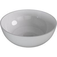Polysan BANERA ROUND umývadlo na dosku, liaty mramor, priemer 39cm, biela 14337