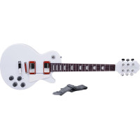 JOKOMISIADA Detská elektrická gitara s popruhom biela