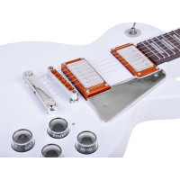 JOKOMISIADA Detská elektrická gitara s popruhom biela