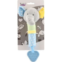 TEDDIES Pískací plyšový Slon s hryzátkom