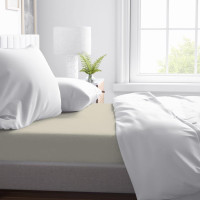 Jersey prestieradlo SOFT 200x160 cm + 25cm - ecru biele