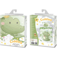 Detské bavlnené obliečky do postieľky 135x100 cm CUDDLES - Krokodíl
