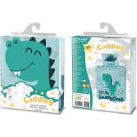 Detské bavlnené obliečky do postieľky 135x100 cm CUDDLES - Dinosaurus