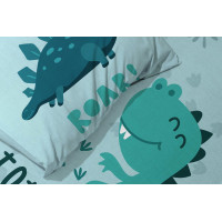 Detské bavlnené obliečky do postieľky 135x100 cm CUDDLES - Dinosaurus