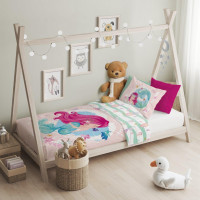 Detské bavlnené obliečky do postieľky 135x100 cm CUDDLES - Morská víla