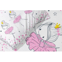 Detské bavlnené obliečky do postieľky 135x100 cm CUDDLES - Baletka
