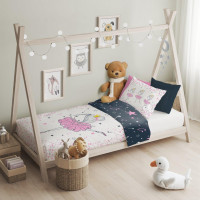 Detské bavlnené obliečky do postieľky 135x100 cm CUDDLES - Baletka
