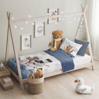 Detské bavlnené obliečky do postieľky 135x100 cm CUDDLES - Loďka
