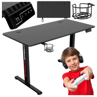 Herný stôl SHADOW GAMER elektrický 1.0 čierny 120 cm