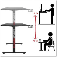 Herný stôl SHADOW GAMER elektrický 1.0 čierny 120 cm