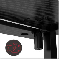 Herný stôl SHADOW GAMER elektrický 2.0 LED RGB 120 cm