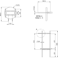 Sapho PUNO podstavec pod okrúhle umývadlá 375x830x448xmm, čierna SKA380-2