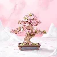 RoboTime 3D drevená skladačka Bonsaj sakura
