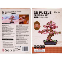RoboTime 3D drevená skladačka Bonsaj sakura