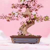 RoboTime 3D drevená skladačka Bonsaj sakura
