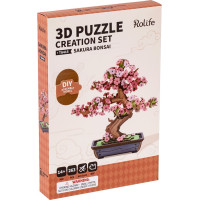 RoboTime 3D drevená skladačka Bonsaj sakura