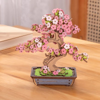 RoboTime 3D drevená skladačka Bonsaj sakura