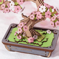 RoboTime 3D drevená skladačka Bonsaj sakura