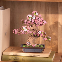 RoboTime 3D drevená skladačka Bonsaj sakura