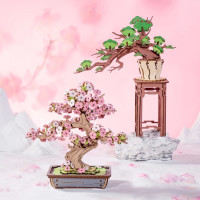 RoboTime 3D drevená skladačka Bonsaj sakura