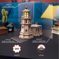 Ugears 3D drevené mechanické puzzle Maják Split Rock