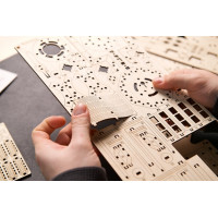 Ugears 3D drevené mechanické puzzle Maják Split Rock