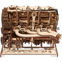 Ugears 3D drevené mechanické puzzle Motor V8