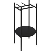 Sapho PUNO podstavec pod okrúhle umývadlá 375x830x448xmm, čierna SKA380-2