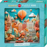 HEYE Štvorcové puzzle Paper-Like: Mestská krajina 1000 dielikov