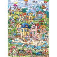 HEYE Puzzle Happy Town: Dobré ráno! 1000 dielikov