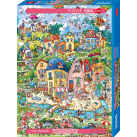 HEYE Puzzle Happy Town: Dobré ráno! 1000 dielikov