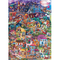 HEYE Puzzle Happy Town: Dobrý večer! 1000 dielikov