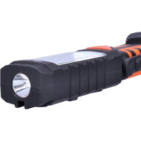 Solight multifunkčná nabíjacia LED lampa, 3W COB, 250 + 40lm, Li-Ion, USB, čiernooranžová