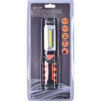 Solight multifunkčná nabíjacia LED lampa, 3W COB, 250 + 40lm, Li-Ion, USB, čiernooranžová