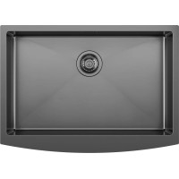Sapho AMERICAN polozápustný nerezový drez 70x50cm, gun metal ZN7050B