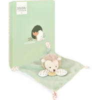Doudou Plyšový muchláčik zelený Ježko 19 cm