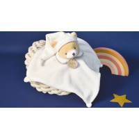 Doudou Darčeková sada Plyšový muchláčik sivý Medvedík 25 cm