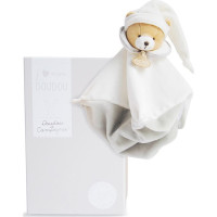 Doudou Darčeková sada Plyšový muchláčik sivý Medvedík 25 cm