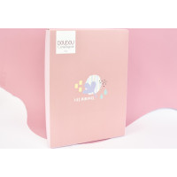 Doudou Plyšový muchláčik ružový Žirafa 19 cm