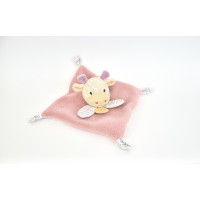 Doudou Plyšový muchláčik ružový Žirafa 19 cm