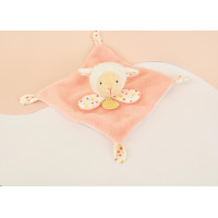 Doudou Plyšový muchláčik oranžový Ovečka 19 cm